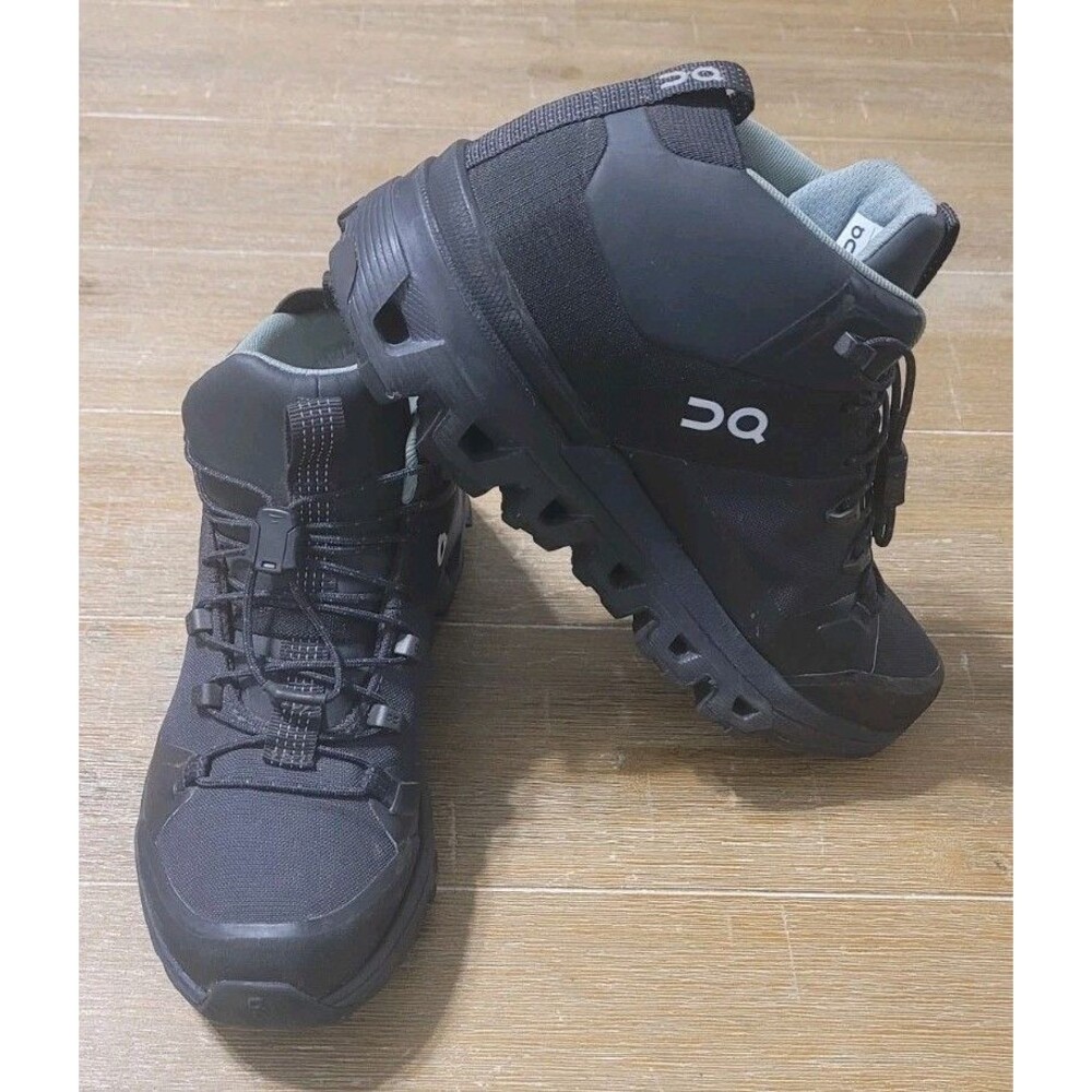 Size 5 - ON Cloudtrax Waterproof Black Women's Hiking Boots Shoes NEW Running